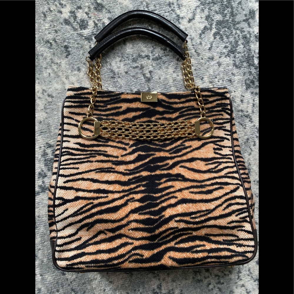 Escada animal print handbag